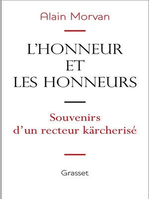 cover image of L'honneur et les honneurs